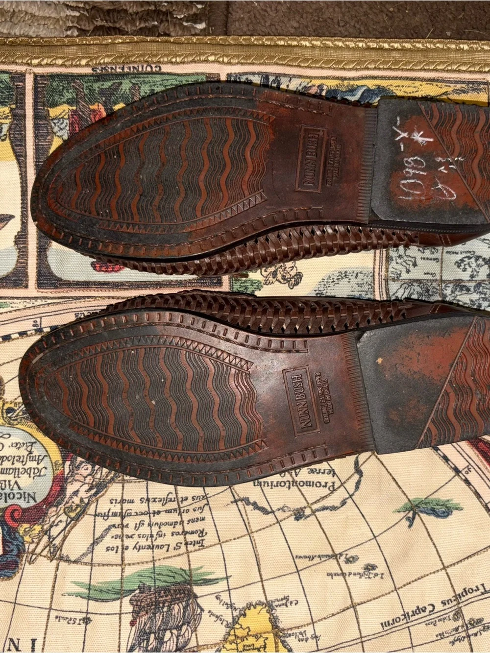 Men's Brown Leather Woven Loafers